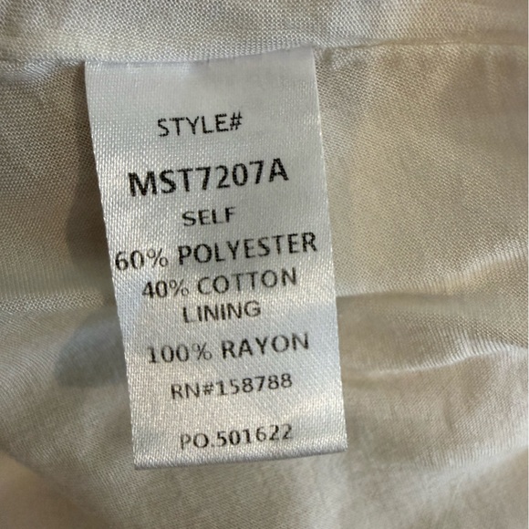 Mable Gingham Midi Skirt Beige Cream Pockets Cottagecore Size Large - Picture 6 of 7